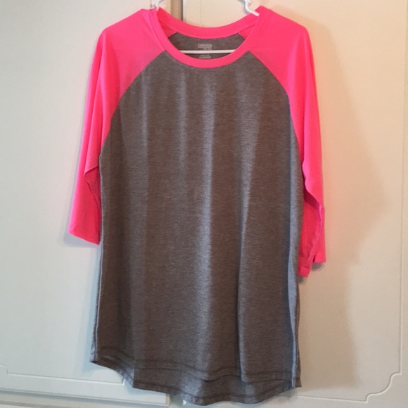 Danskin Now Tops Raglan Baseball Tee Womens Loose Fit Xl Poshmark